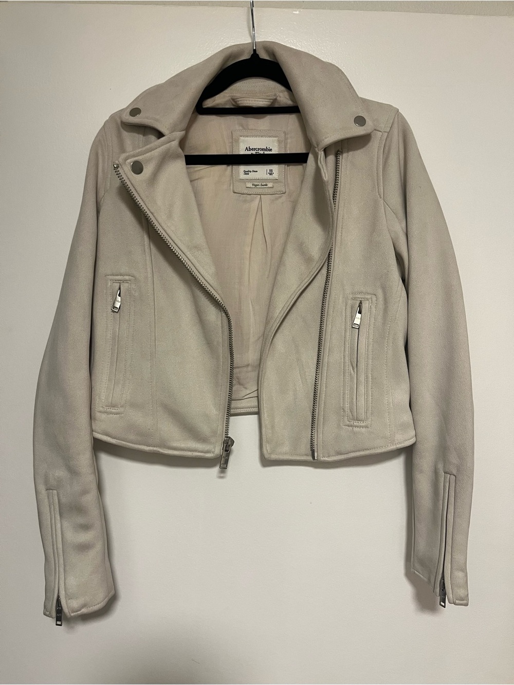 Abercrombie Vegan Suede Moto Jacket